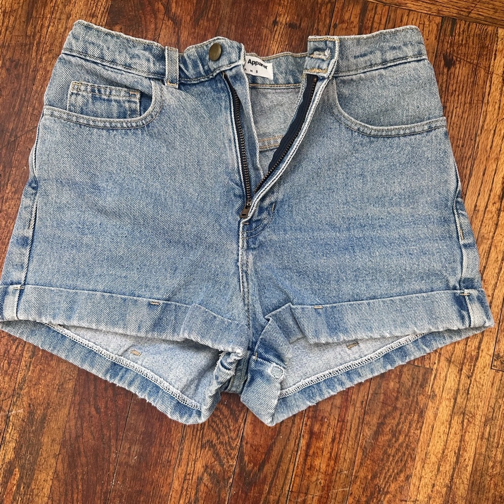 American Apparel Light Blue Jean Shorts